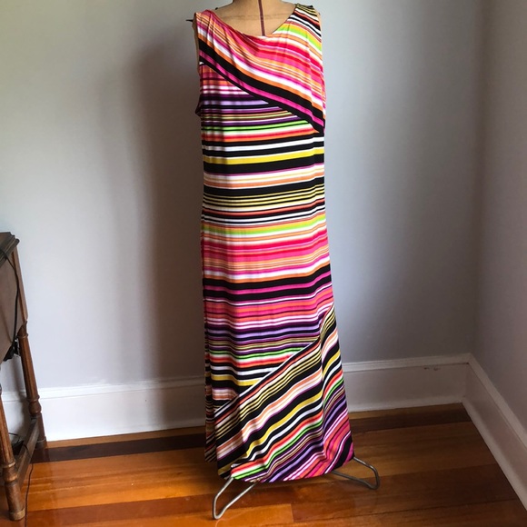 Skye’s the limit Sleeveless Knit Maxi Dress Stripe - Picture 5 of 7